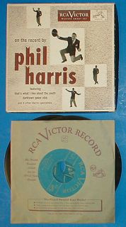 On the Record by PHIL HARRIS w 3 45 rpm records RCA EP BOX SET 1940s