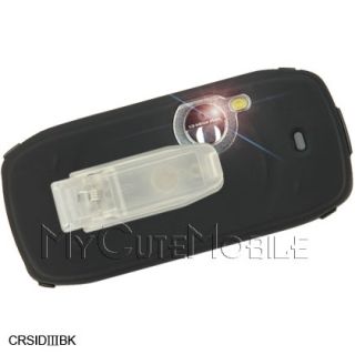 Mobile Sidekick III 3 Black Rubber Diamond Case with Belt Clip
