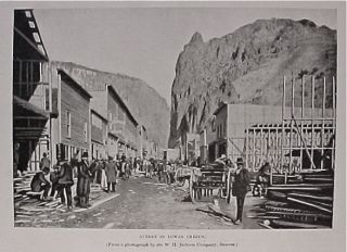 Original 1892 Bat Masterson CREEDE CO Colorado 9 VIEWS Mining Town W H