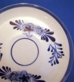 Delft Blue Handpainted Pottery Cup Saucer Windmill