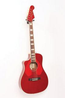 Fender Dick Dale Sig Malibu SCE Lefty Acoustic Electric Guitar Red