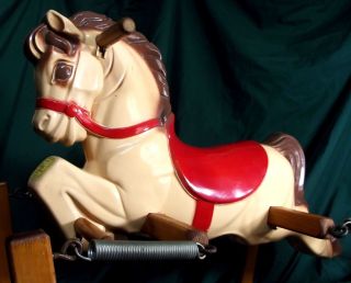 Vintage Rare DELPHOS Medium size Collectible Spring Toy Rocking Horse