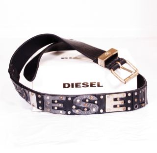  Diesel Belt Boara Designer Black Unisex New