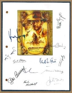 Indiana Jones and The Last Crusade Signed Script rpt Harrison Ford