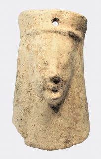 Greek pottery head of Persephone or Demeter