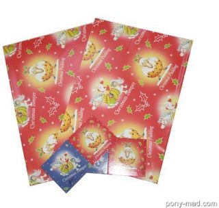 Luxury Christmas Gift Wrapping Pack 2 Sheets Paper & Tags ~ Horse Pony