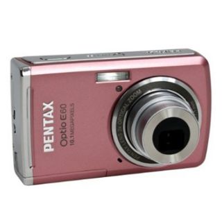 Pentax Optio E60 10MP 2 4 LCD Pink Digital Camera 3X Optical Zoom E