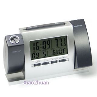 New Digital Temperature LCD Alarm Clock Dual Projector