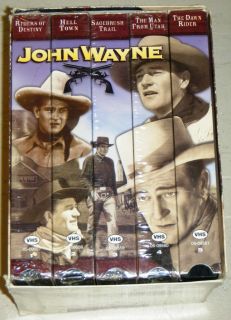 JOHN WAYNE COLLECTOR SERIES 5 PACK VHS MOVIES   Riders Of Destiny, Man