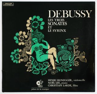 Henri Honegger Debussy Cello Sonata French Stereo LP