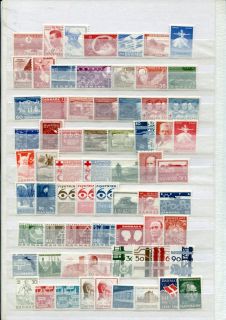 DENMARK Middle Period MNH COLLECTION 135 STamps