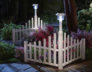 Decorative Solar Lighted Corner Fencing Garden Landscaping Accessory