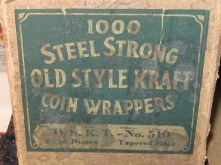 1000 Antique 1919 Dime Wrappers in Original Box Make Shotgun Rolls