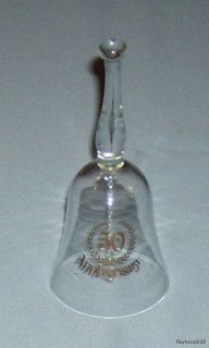 50th Anniversary Glass Bell with Chain Glass Dinger