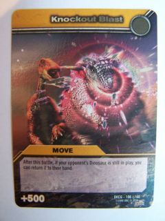 Dinosaur King Trading Card Silver Shiny Move Card Knockout Blast DKCG