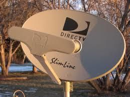 direct tv slim line satelitte dish dish is used and part of the area
