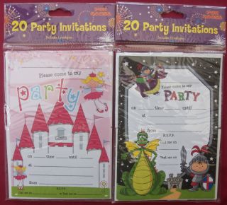  Party Invites Girl or Boy Designs Matching Items Available