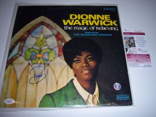Dionne Warwick The Magic of Believing JSA COA Signed LP Record Album