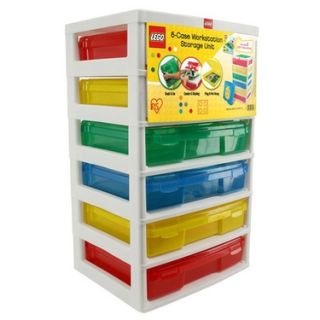 Lego Workstation Storage Shelf w 6 Project Cases