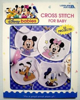 DISNEY BABIES Cross Stitch For Baby 33 Projects 1998 SC Leisure Arts