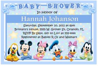 Baby Mickey Disney Babies Baby Shower Invitations
