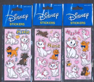 DISNEY THE ARISTOCATS  MARIE STICKERS SET 3 DIF PACKS AAB0658