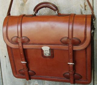 Handmade Leather Briefcase Computer case
