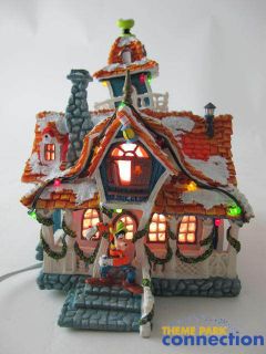 Disney Toontown Village GOOFYS HOUSE Light Up Christmas Holiday Figure