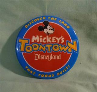 Disneyland Mickeys Toontown Mickey Mouse Disney Button