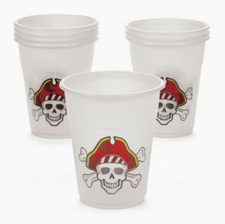 50 Pirate Party Cups New 16oz Plastic Cups