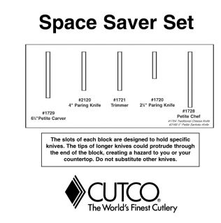 Cutco Space Saver Oak Block Excellent Condition 1746