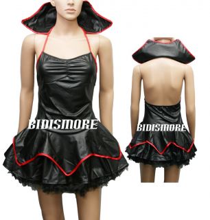 Black Vampire Devil Fancy Halloween 1 Pcs Costume Dress