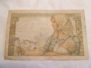 1942 10 francs dix francs note banque de france