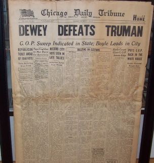 Dewey Defeats Truman Original Newspaper Complete