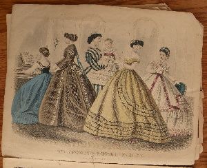 Lot of Fashion Magazines from 1866 and 1867 