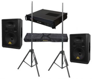 Behringer Pro Audio DJ VP1520 1000W PA Speakers Stands Gemini XGA