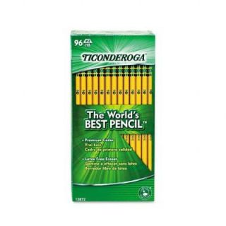 Dixon Ticonderoga HB 2 Pencil 96 Count 8 Boxes Yellow No 2 Lead