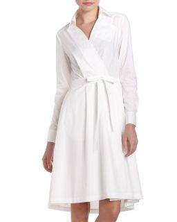 Diane Von Furstenberg Robin Wrap Shirtdress White