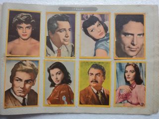 Peruvian Album de Oro Del Cine Mundial 390 Cards 49 Pages 1959 Movie