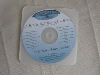 LAW of ATTRACTION ABRAHAM HICKS CD Seminar Highlights 9 26 09 Toronto