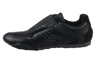 Diesel Mens Shoes Eagle Loop on Black Leather Slip on T8013 Sz 10 5 M