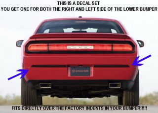 Dodge Challenger Custom Stripes Rear Bumper Decals L K