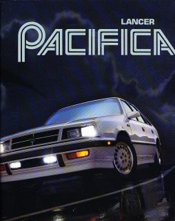 1986 Dodge Lancer Pacifica Original Sales Brochure Catalog