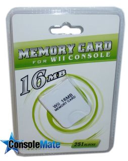 16MB 251 Block Memory Card for GameCube Games on Wii