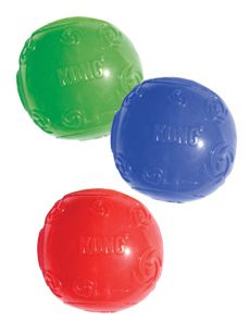  Ball Rubber Squeaker Erratic Bounce Squeaky Ball Dog Fetch Toy