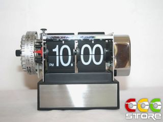 Retro Flip Desktop Alarm Clock Gear Operated Cube 704