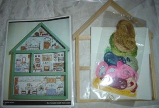 Bucilla: Dollhouse Hutch Counted Cross Stitch # 40771 Loose Lot