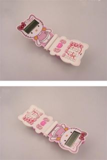 1X PINK CUTE Hello Kitty Mini Pocket Basic Electronic Calculator