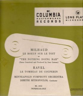 Dimitri Mitropoulos 10 33 Milhaud Ravel Minneapolis Symphony Orchestra