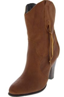 Dolce Vita NEW Pokie Brown Leather Block Heels Cowboy Western Boots
